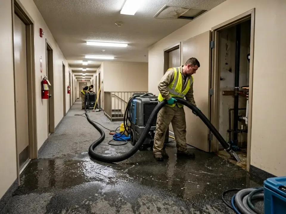 multi-unit-apartment-hallway-f-005 — frequently asked questions, Emergency Burst Pipe Water Extraction & Removal in Fort Val…